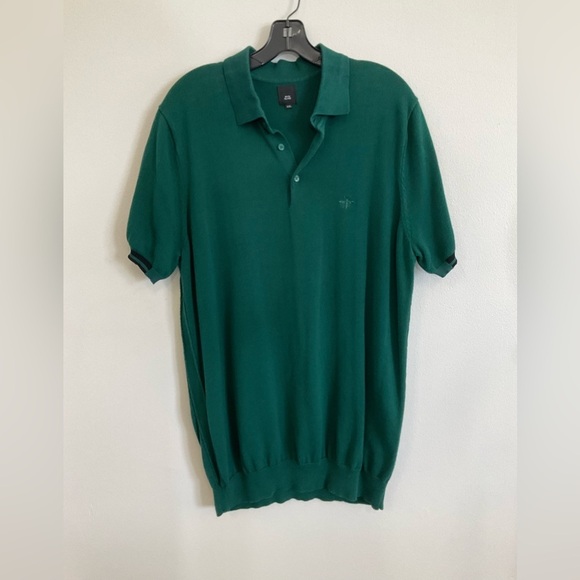 NWT, River Island Mens Emerald Smooth Cotton Luxurious Soft Polo Shirt, sz 2XL - Picture 2 of 11